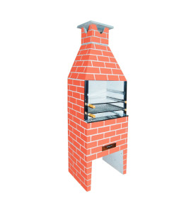 Churrasqueira Refratário Estilo 74cm Cerâmica 17 peças Atacadão Lazer